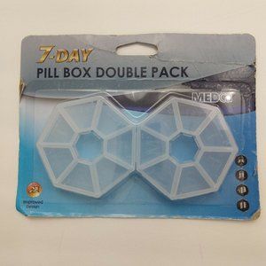 7-Day Pill Medicine Box Two Pack Clear Octagon